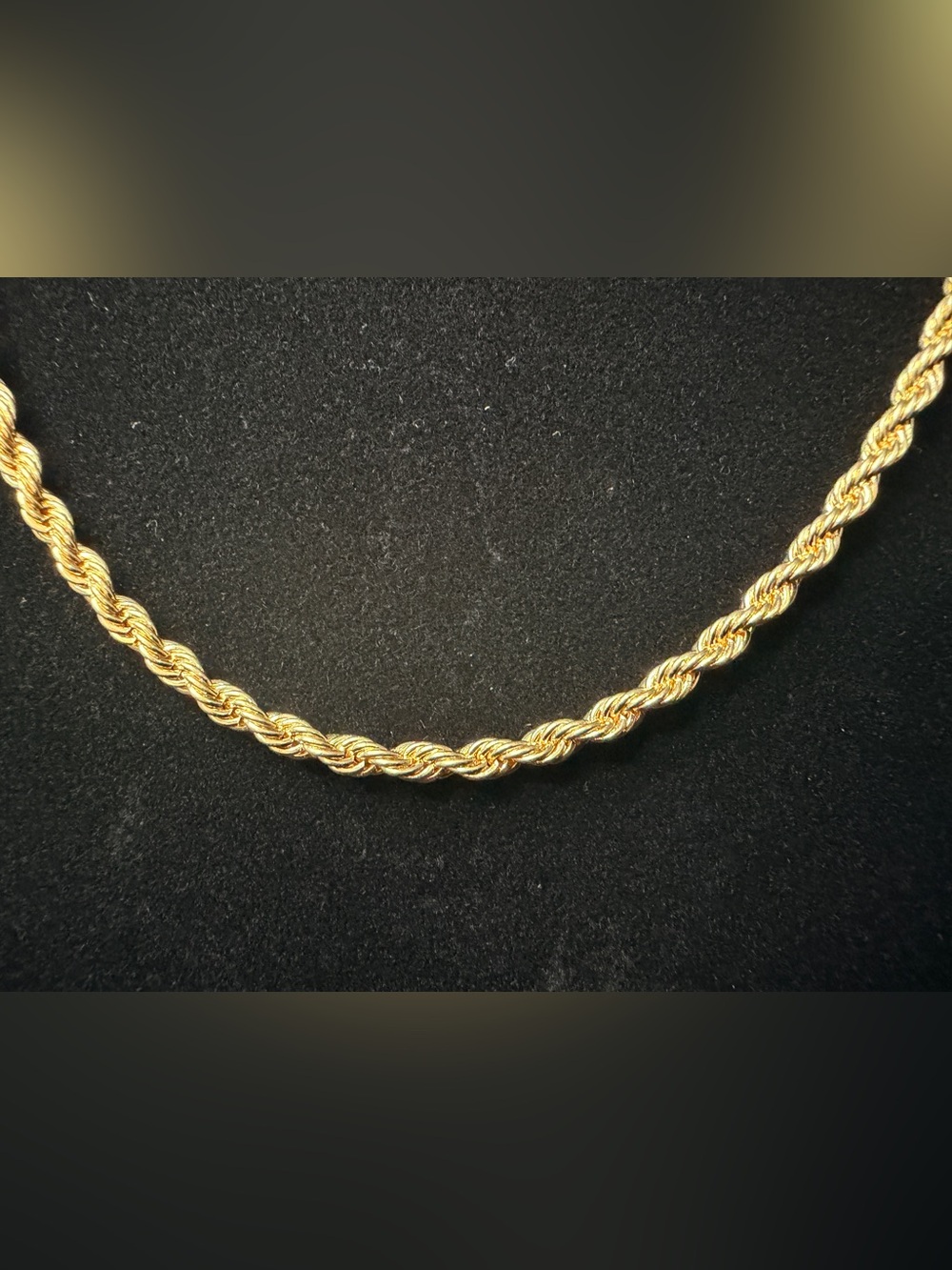14K Stamped Gold Rope 30in 3.5MM Necklace. Hypoallergenic. Brand new.